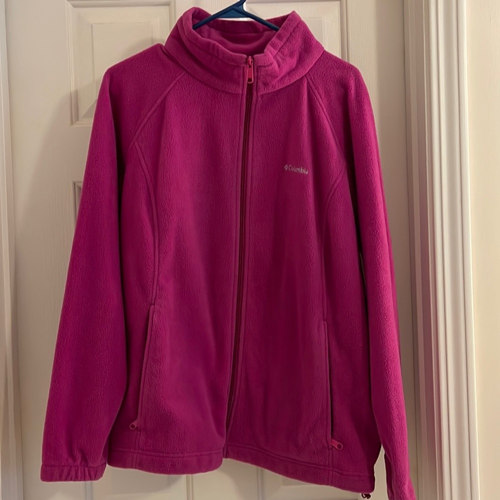 Columbia size 2X fleece hot pink